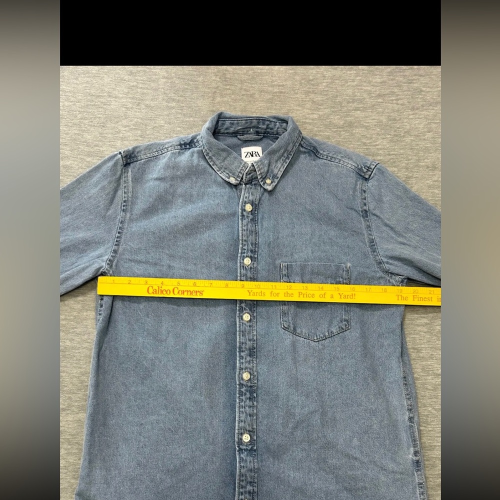 Zara denim button down shirt